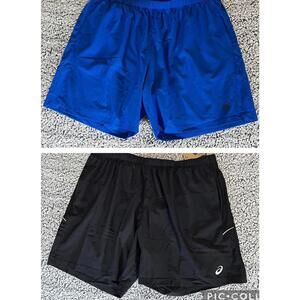ASICS Men’s 3XL Running Shorts Lot of 2 NWT Black & Blue Big Tall